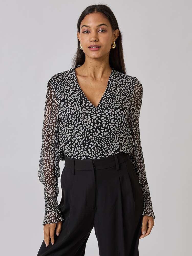 Samsaya mønstret bluse