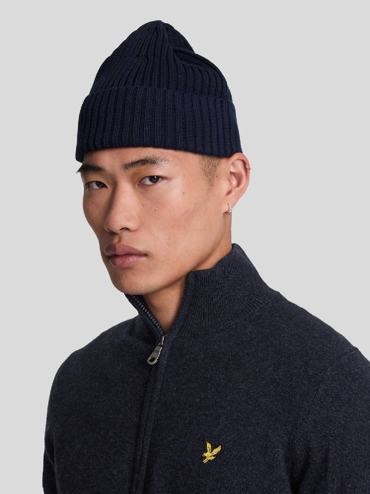 Lambswool Blend Zip Through Cardigan