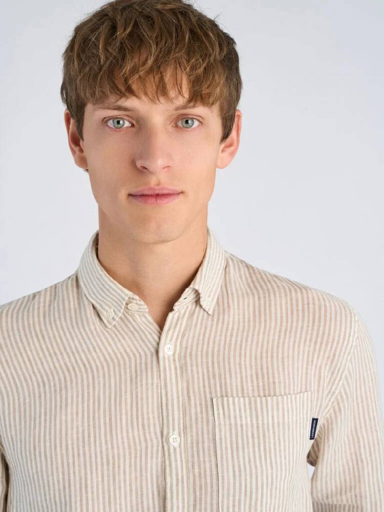 Pure linen L/S shirt