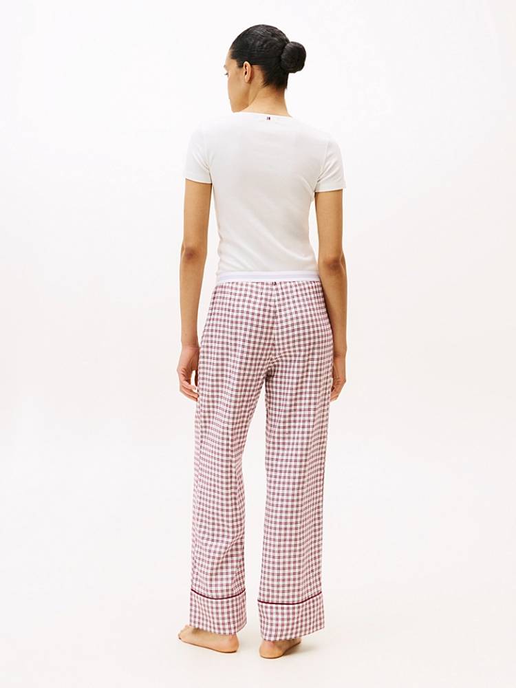 PLAID PRT FLANNEL PANTS