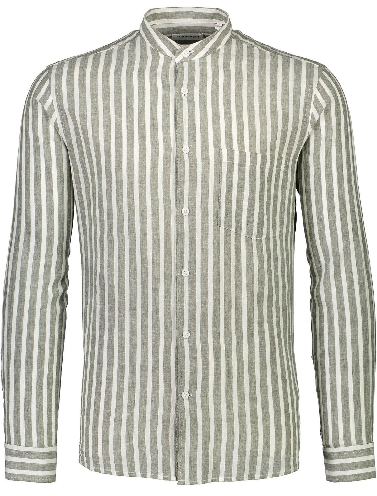 Striped cotton/linen shirt L/S