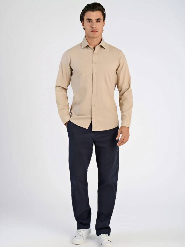 Soft indigo stretch shirt L/S