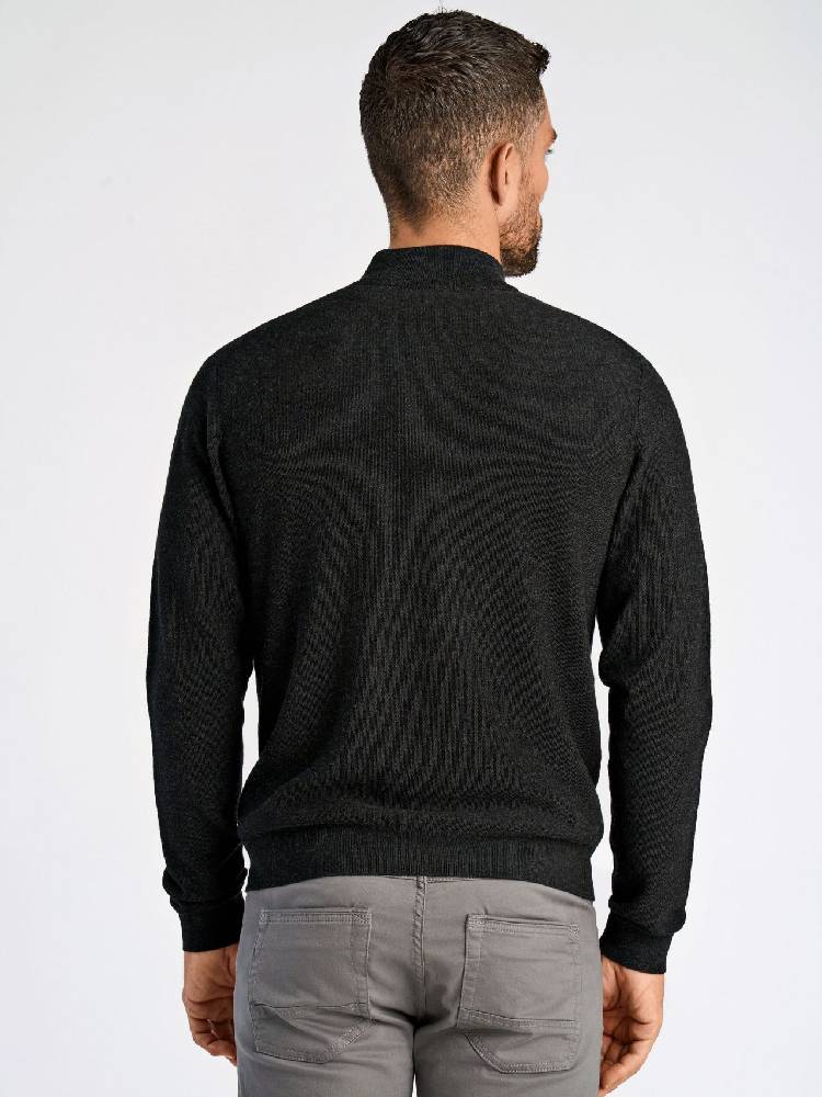 100% merino zip through knit