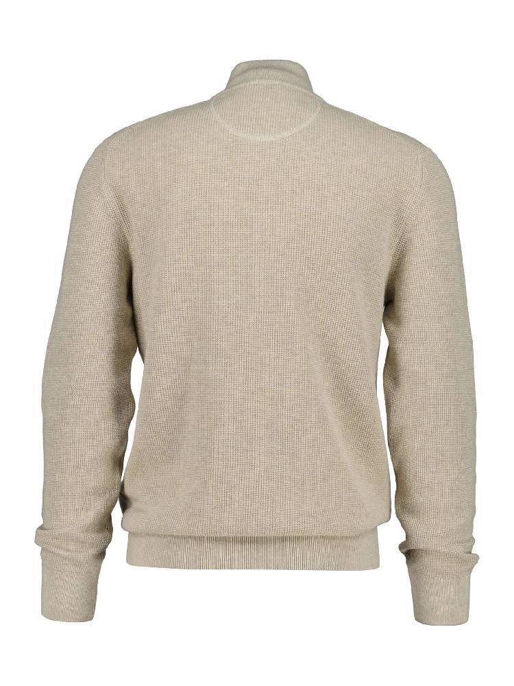 Micro Textured Cotton Half Zip