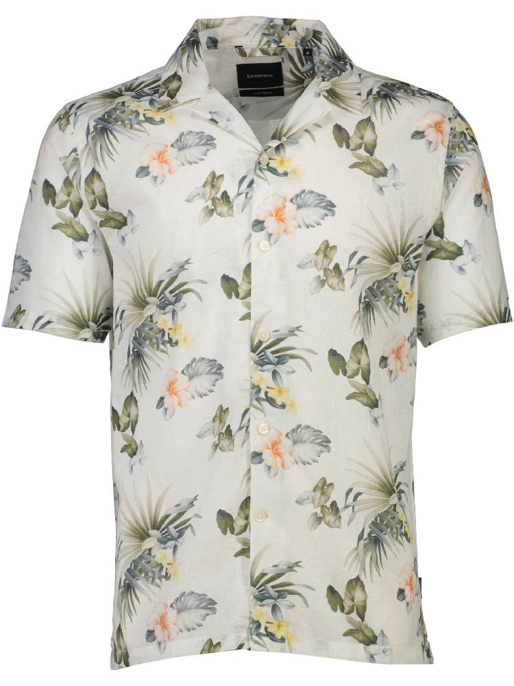 Linen blend AOP S/S shirt