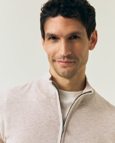 Cotton Half-Zip Sweater