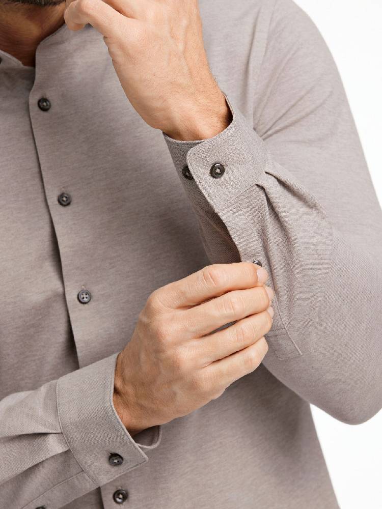 Piqué knitted shirt L/S