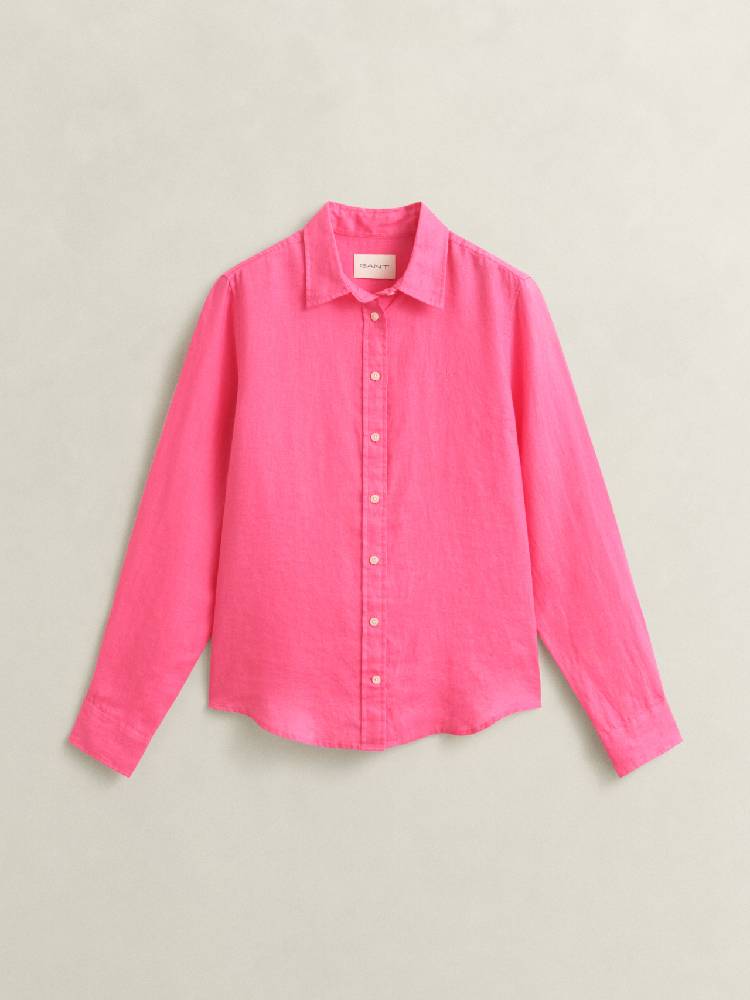 Reg Linen Ls Shirt