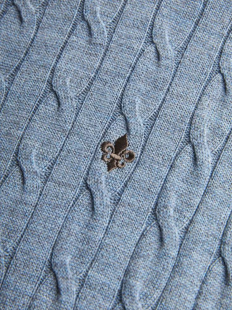 Merino Cable Zip Cardigan