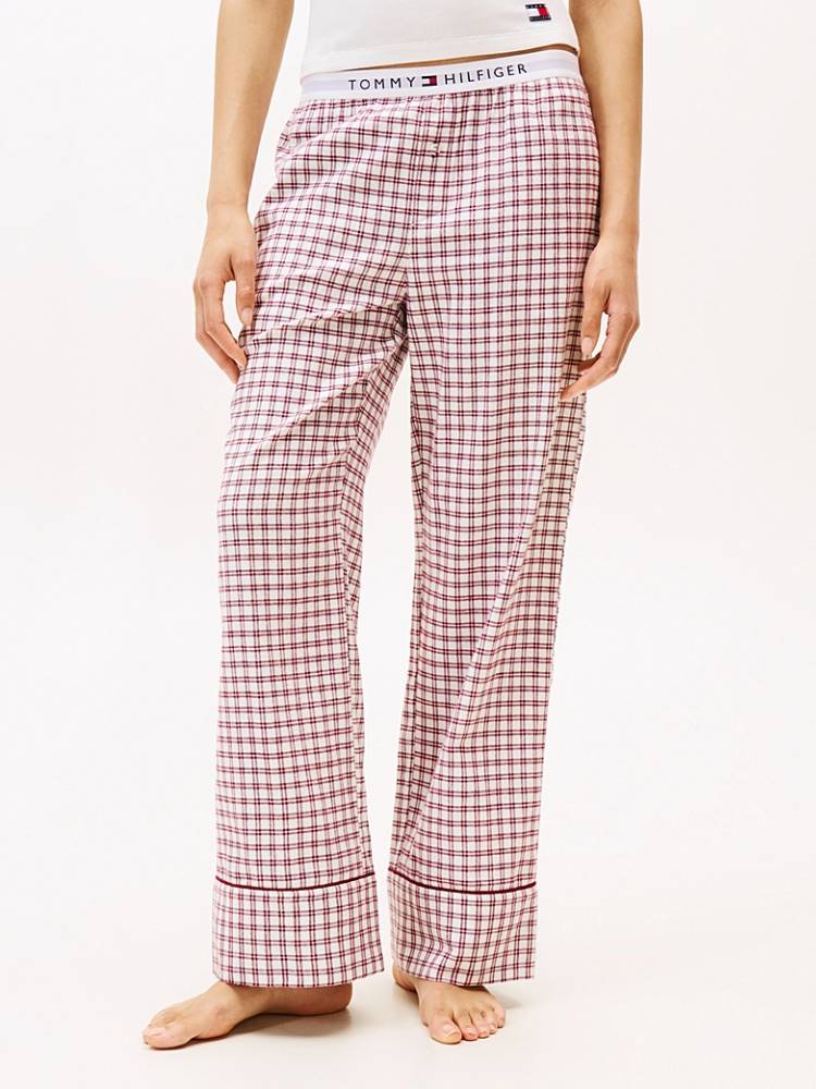 PLAID PRT FLANNEL PANTS