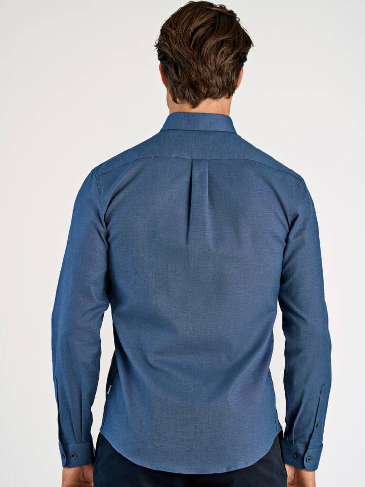 Mouliné stretch shirt L/S