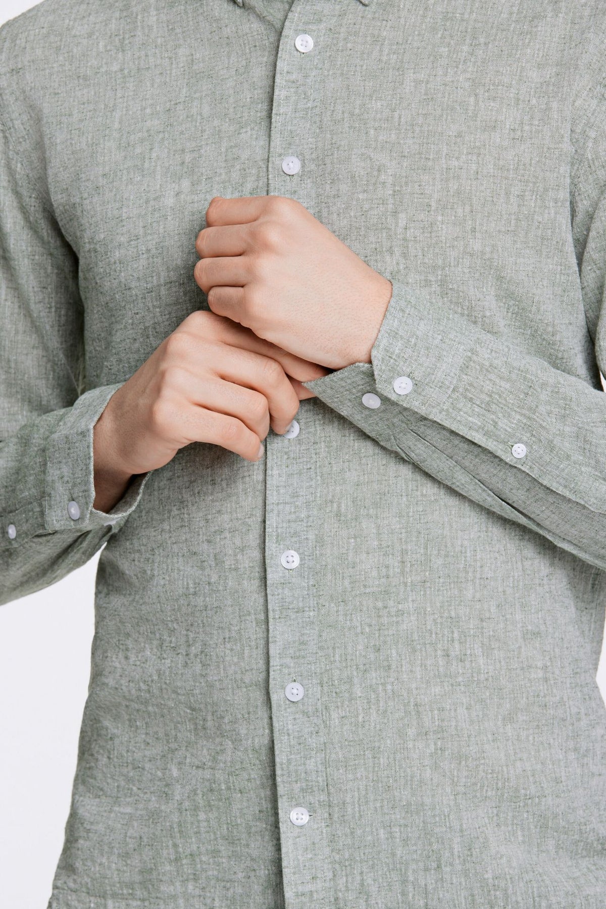 Linen/cotton shirt L/S