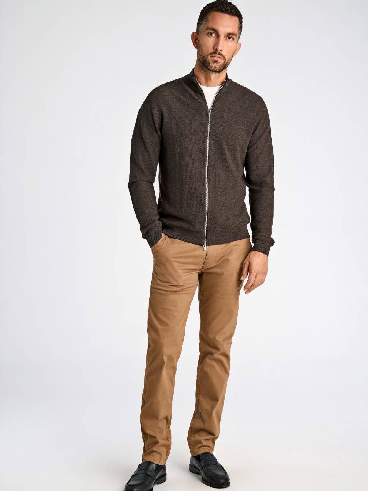 100% merino zip through knit