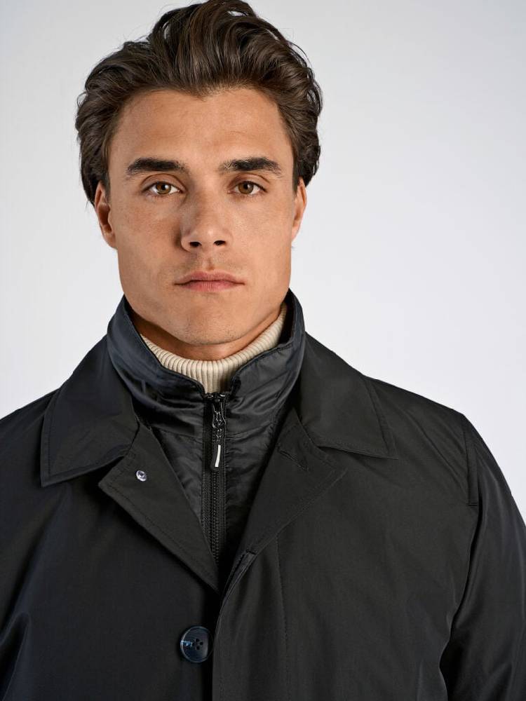 Mac coat w. detachable collar