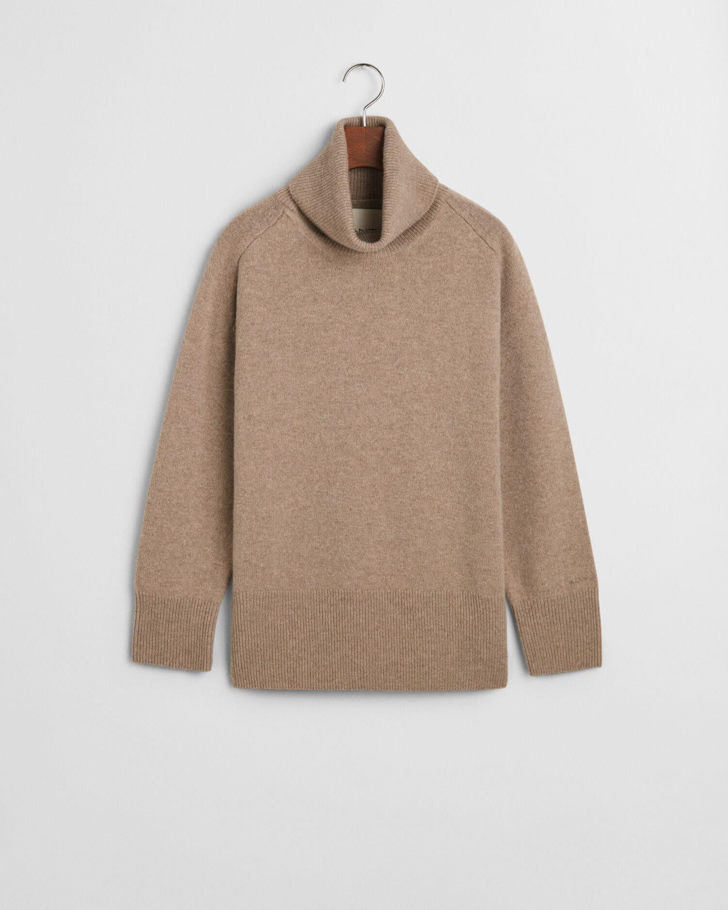 HERRINGBONE DETAIL ROLLNECK