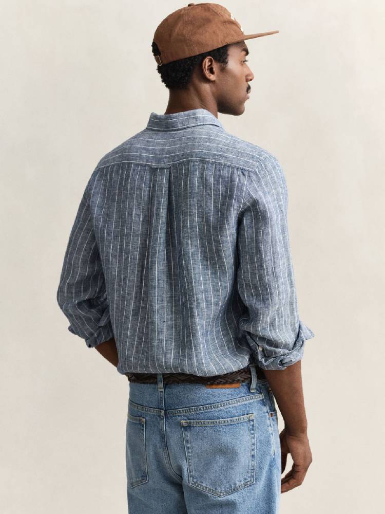 Reg Linen Stripe Shirt