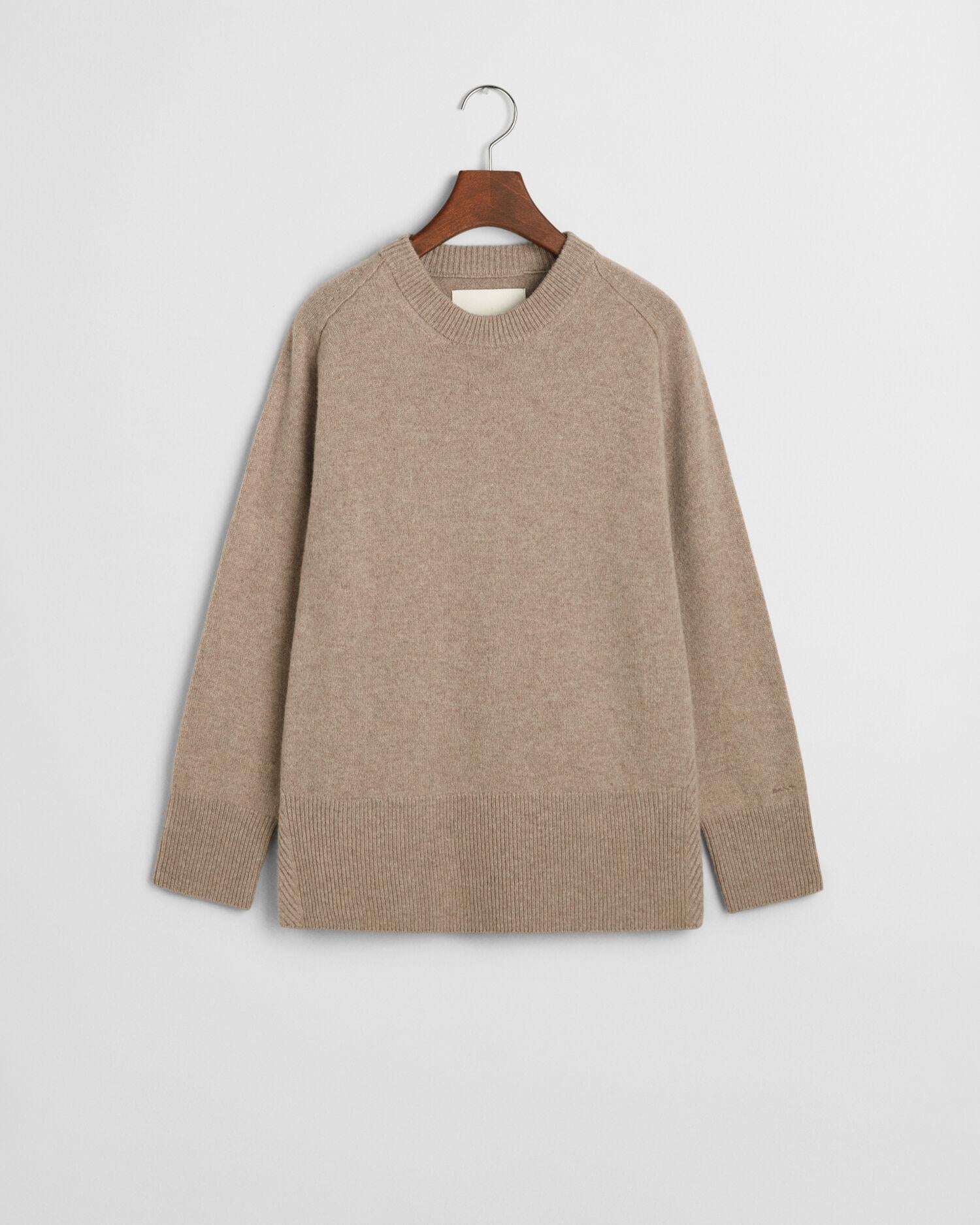 HERRINGBONE DETAIL C-NECK