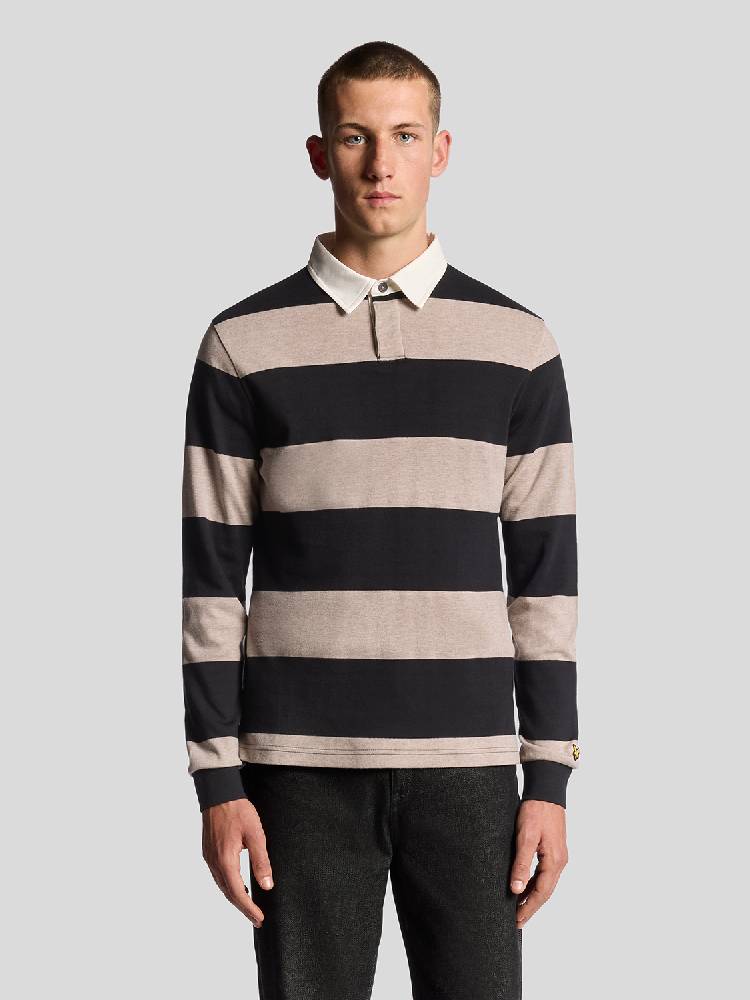 Striped Rugby Polo Shirt