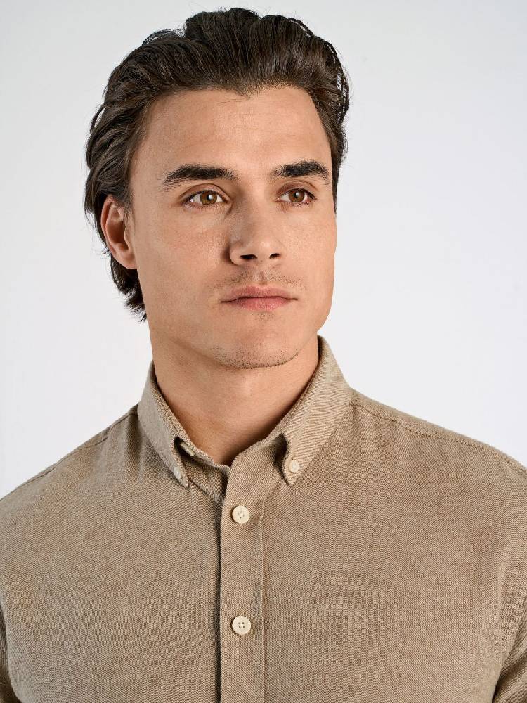 Mélange brushed shirt L/S