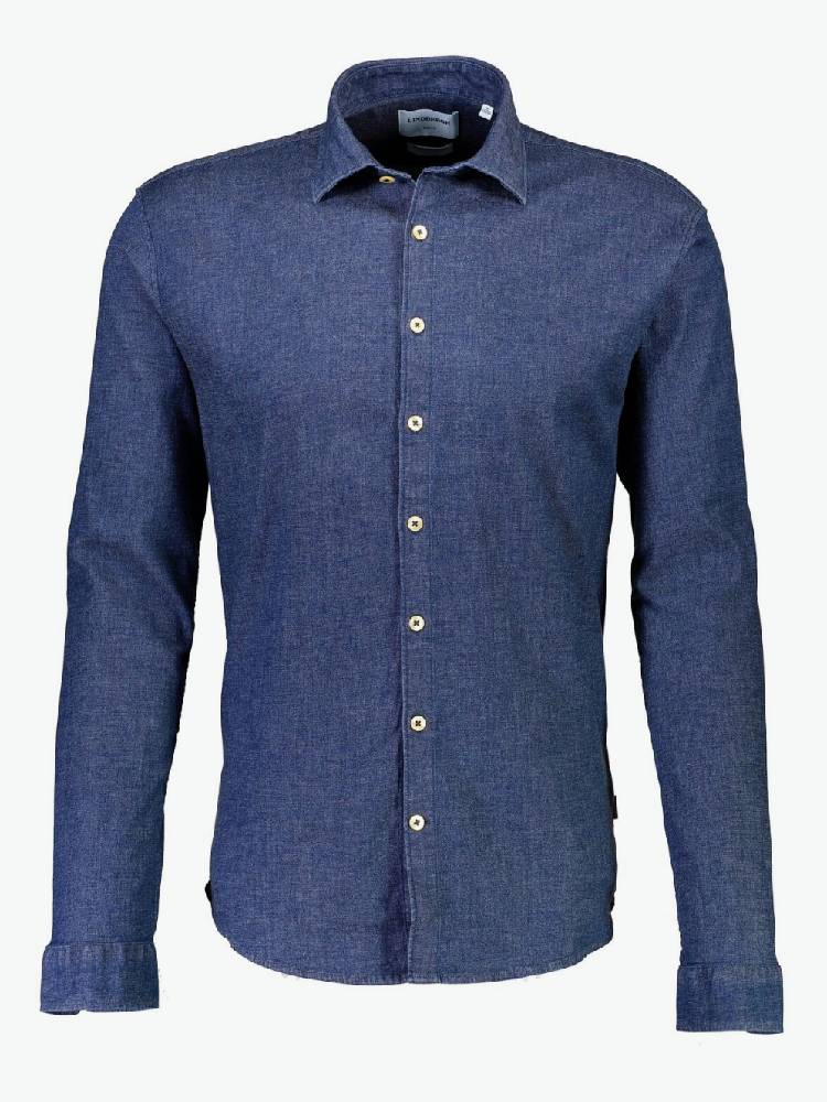 Soft indigo stretch shirt L/S