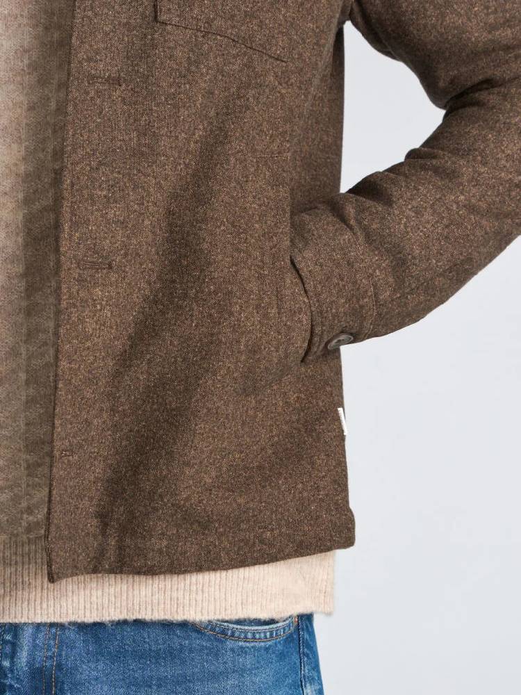 Flannel Wool Blend Cropped Length O