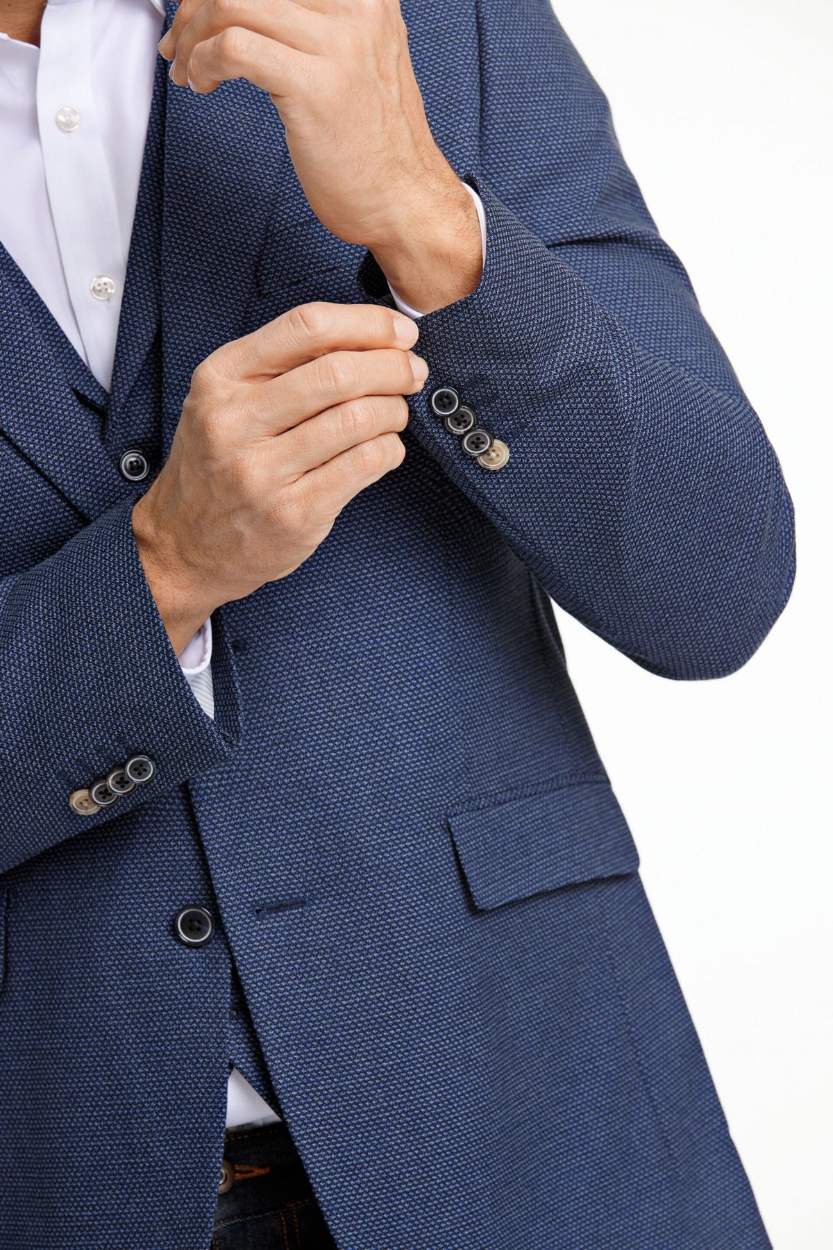 Dobby stretch blazer