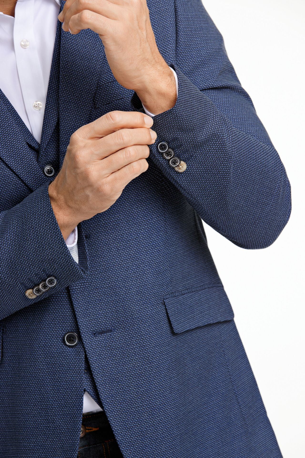 Dobby stretch blazer