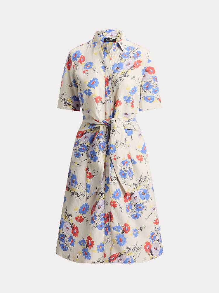 WOVEN-SHIRT DRESS-DRESSES