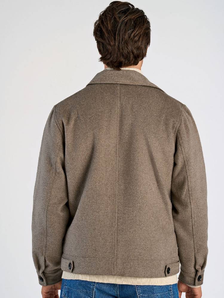 Twill fabric shacket jacket