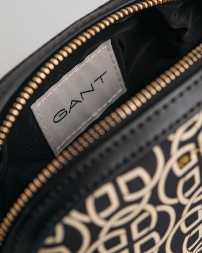 G PATTERN FABRIC MAKE UP BAG