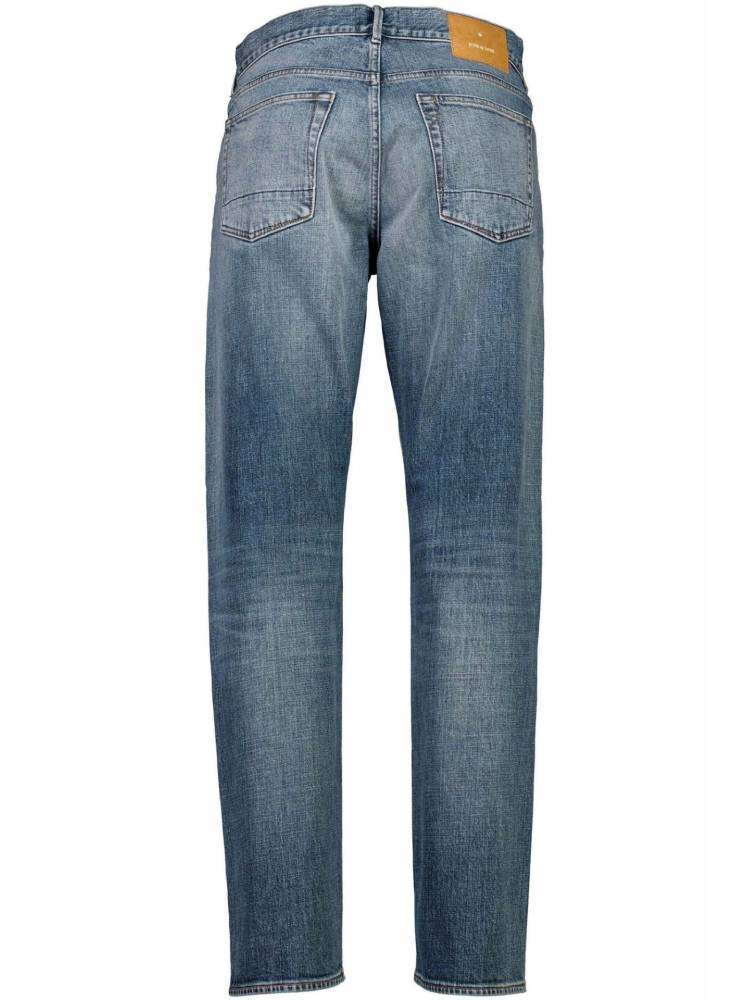 Heavy wash loose fit jeans