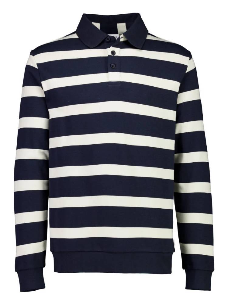 Striped polo sweatshirt L/S