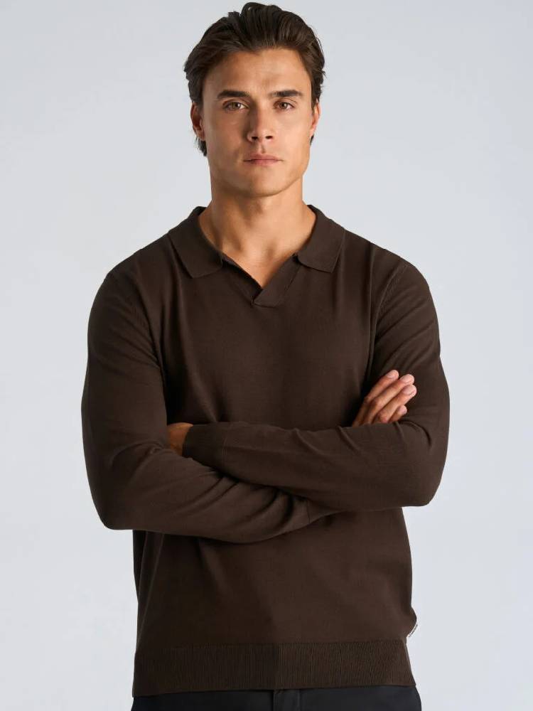 Soft Viscose Blend V-Neck Polo