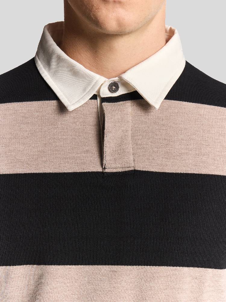 Striped Rugby Polo Shirt