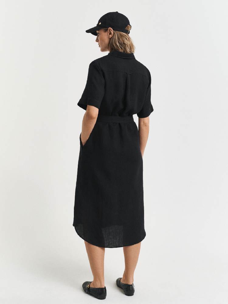 REG LINEN SS SHIRT DRESS