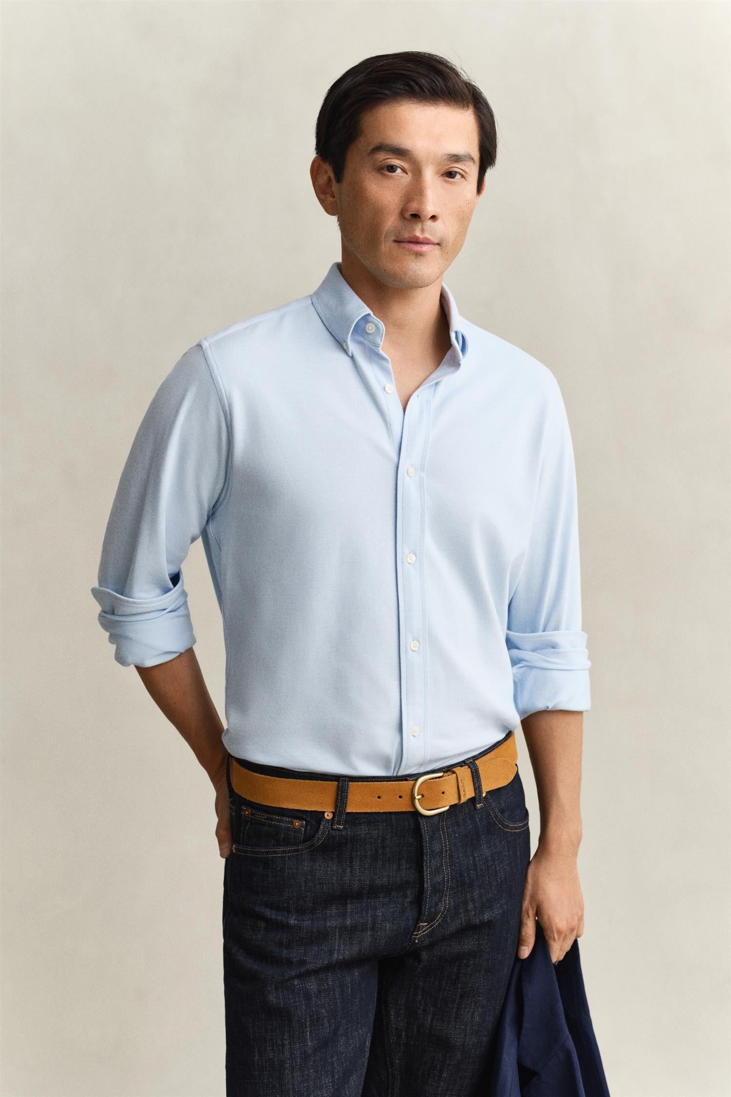 REG JERSEY PIQUE STRETCH SHIRT