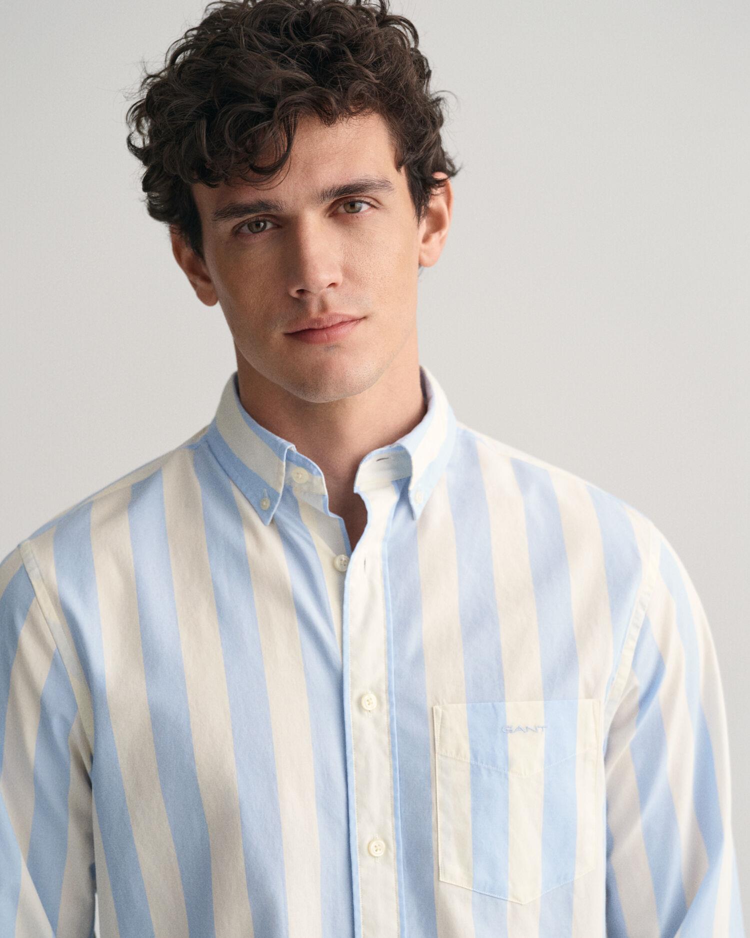 REG POPLIN PARASOL STRIPE SHIRT