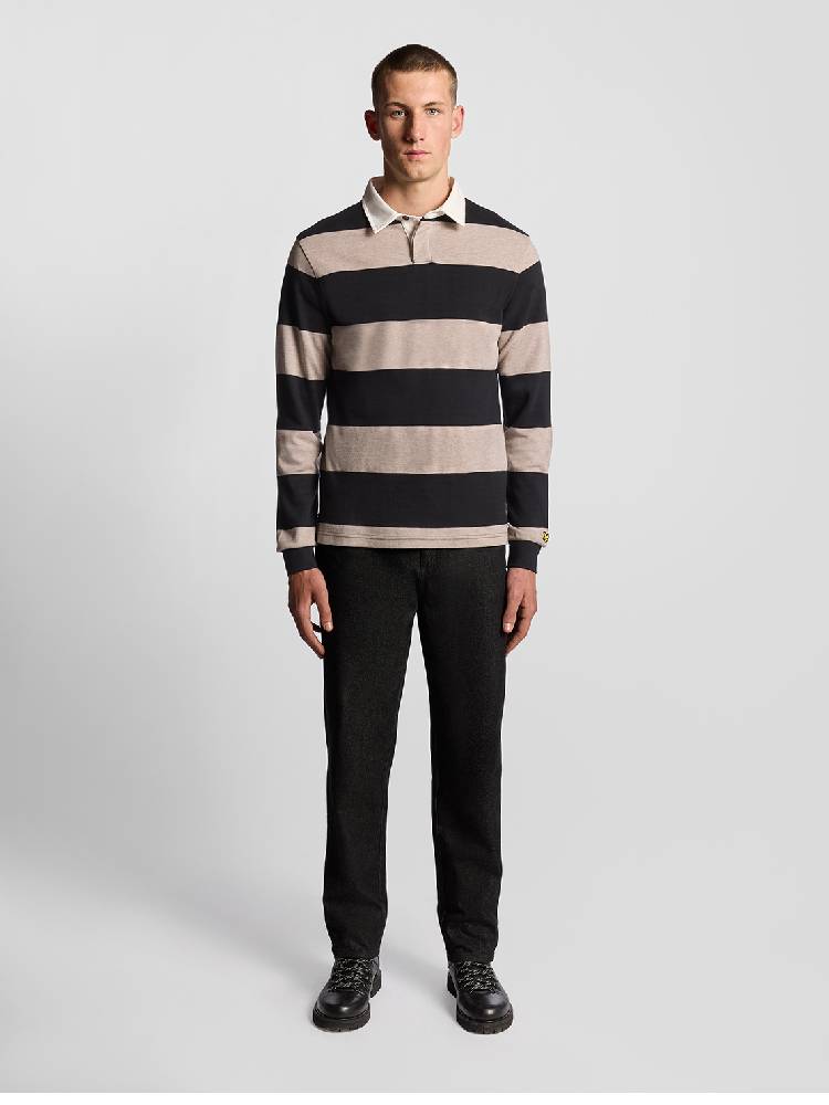 Striped Rugby Polo Shirt
