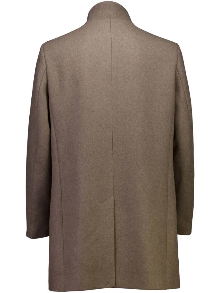 Detachable collar wool coat