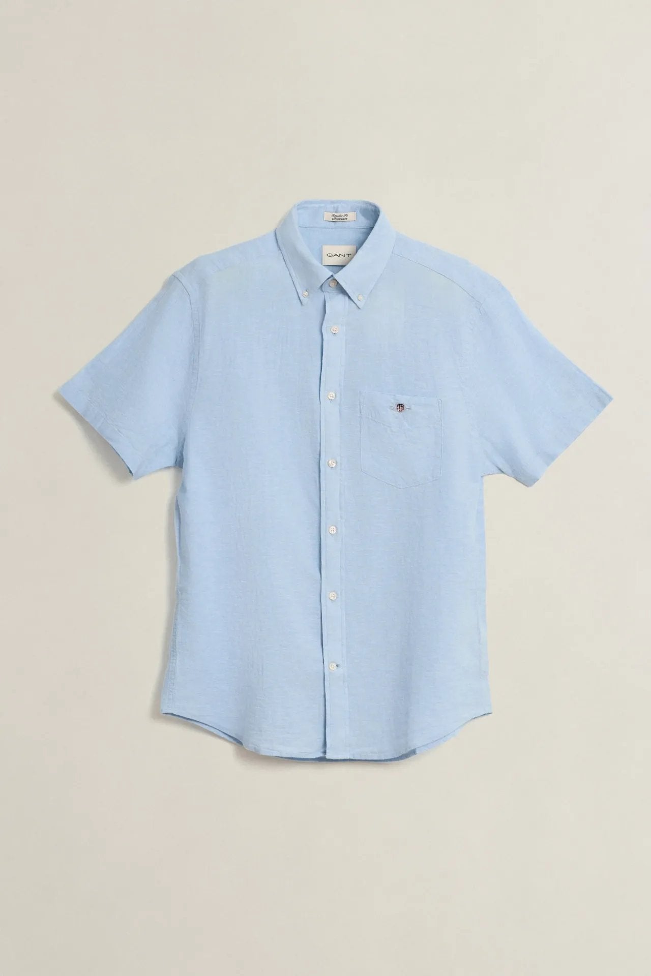 Reg Cotton Linen Ss Shirt