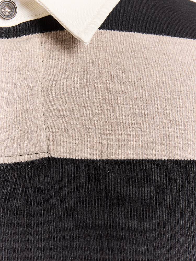 Striped Rugby Polo Shirt