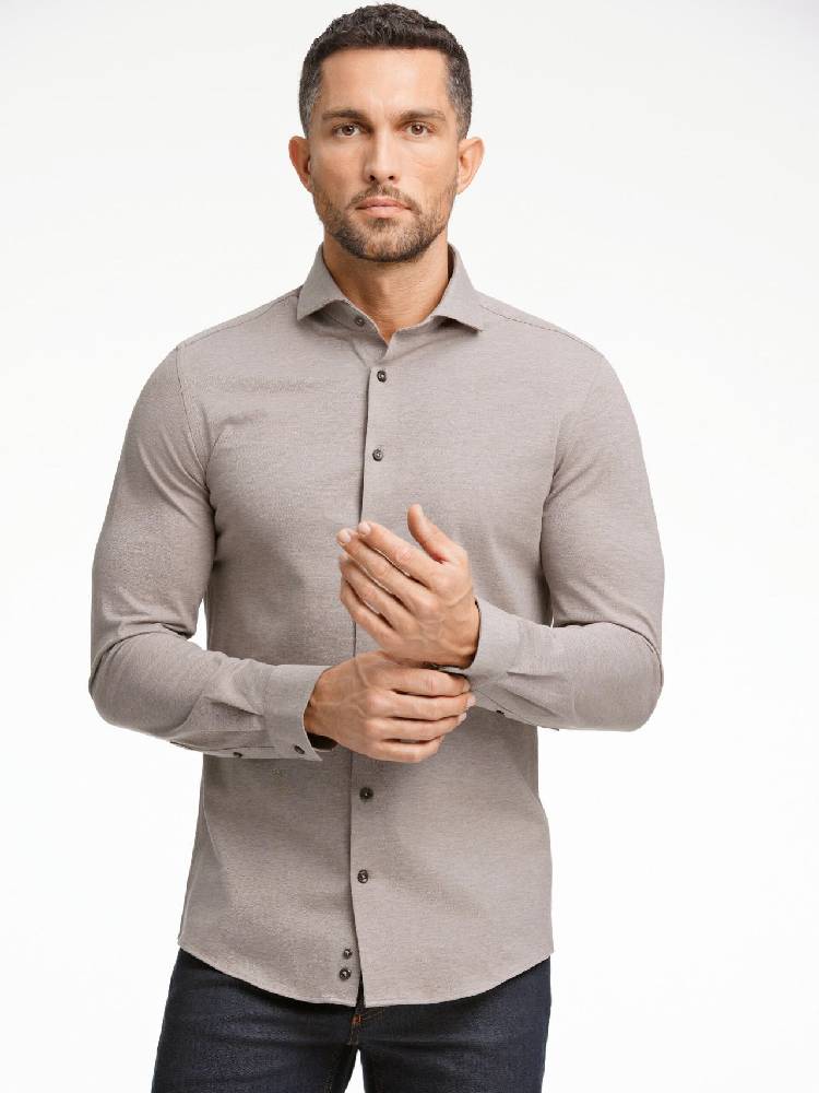 Piqué knitted shirt L/S