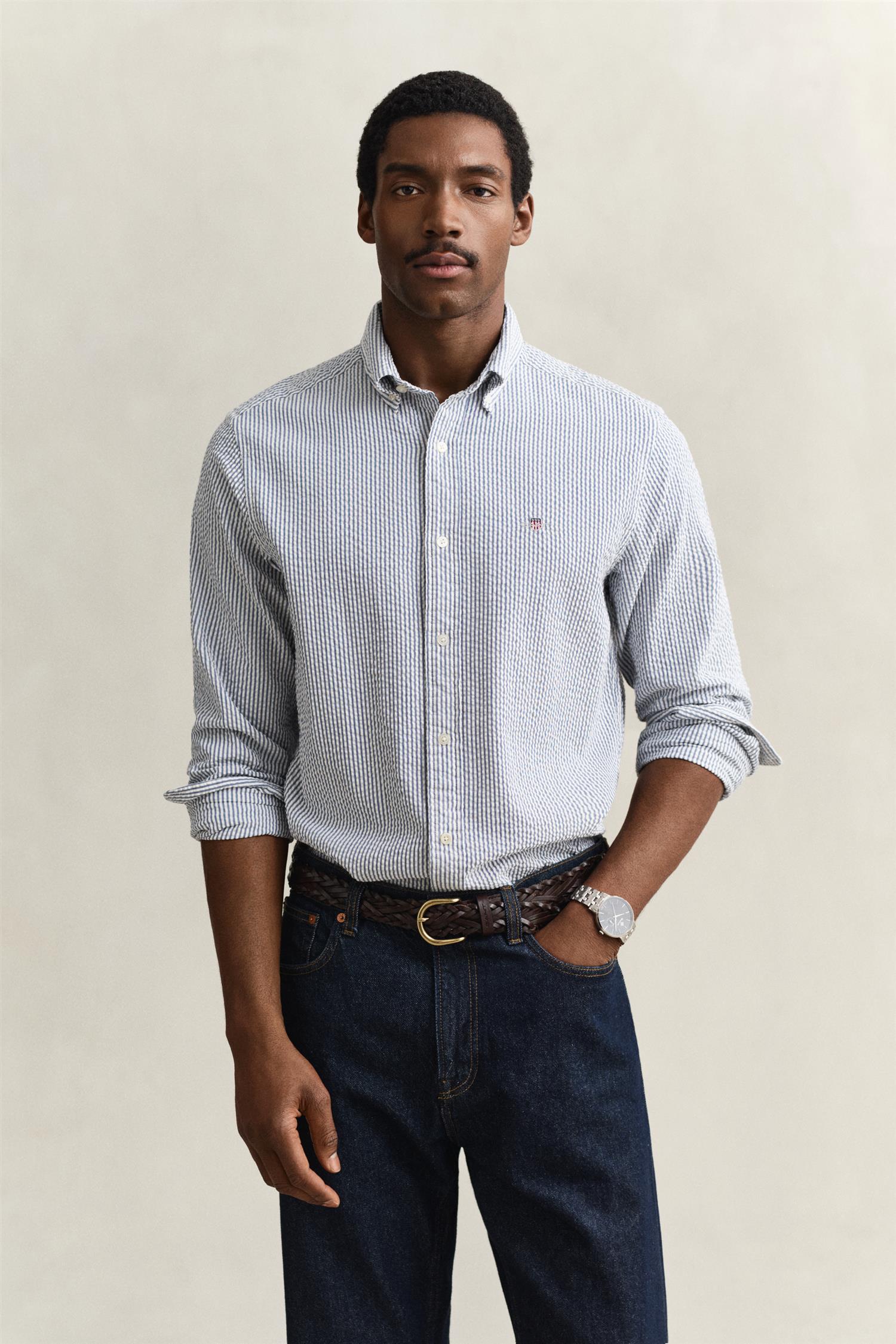 Reg Seersucker Stripe Shirt