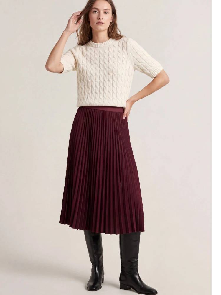 Pleated Midi Skirt