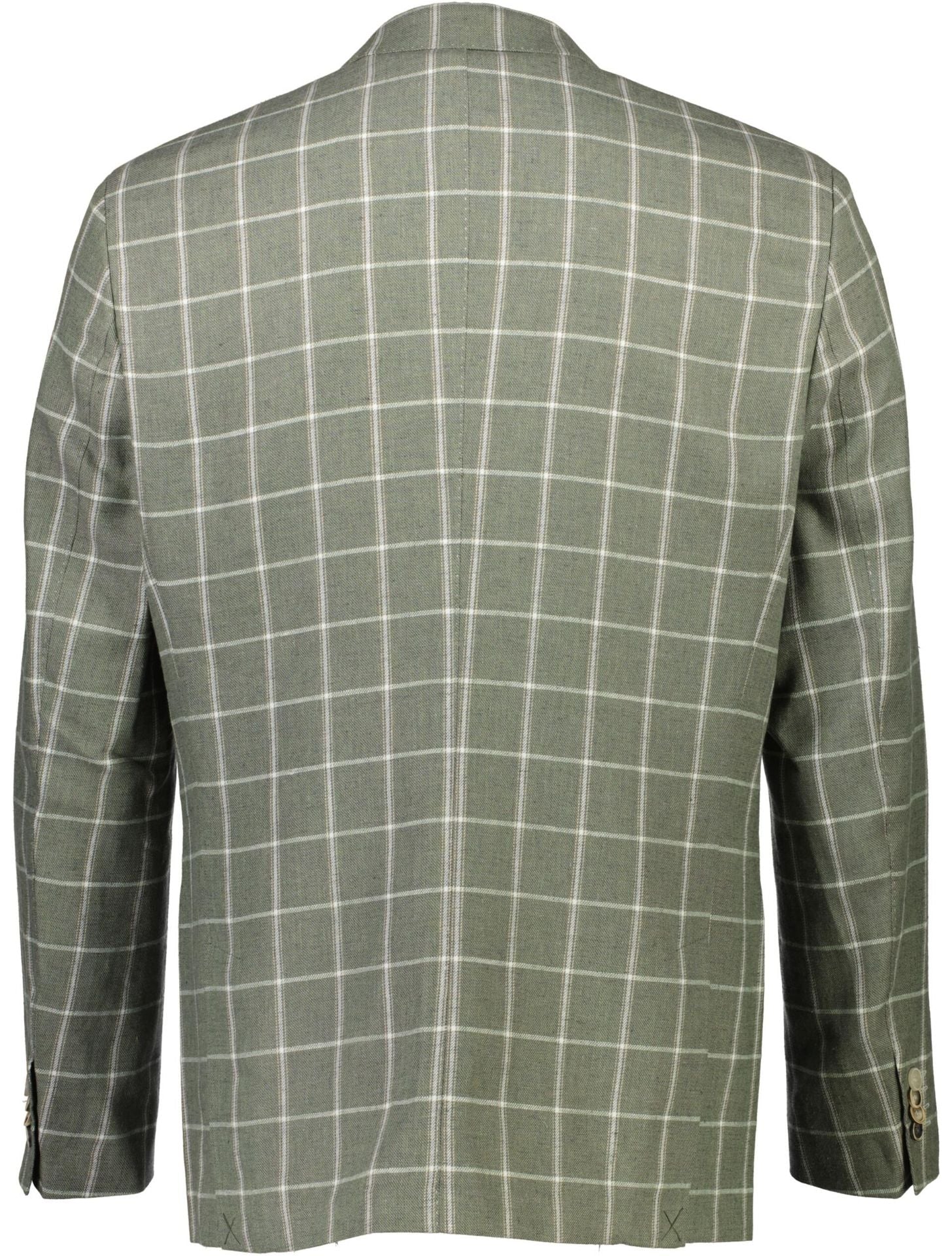 Linen blend check blazer