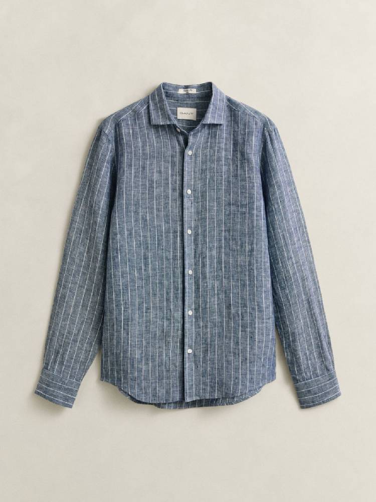 Reg Linen Stripe Shirt
