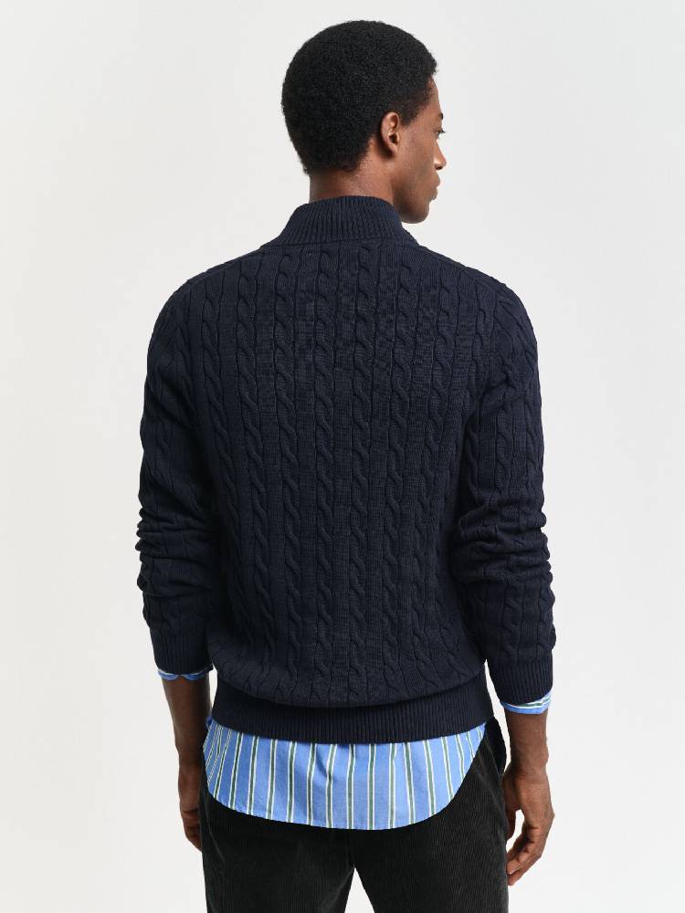 Cotton Cable Half Zip