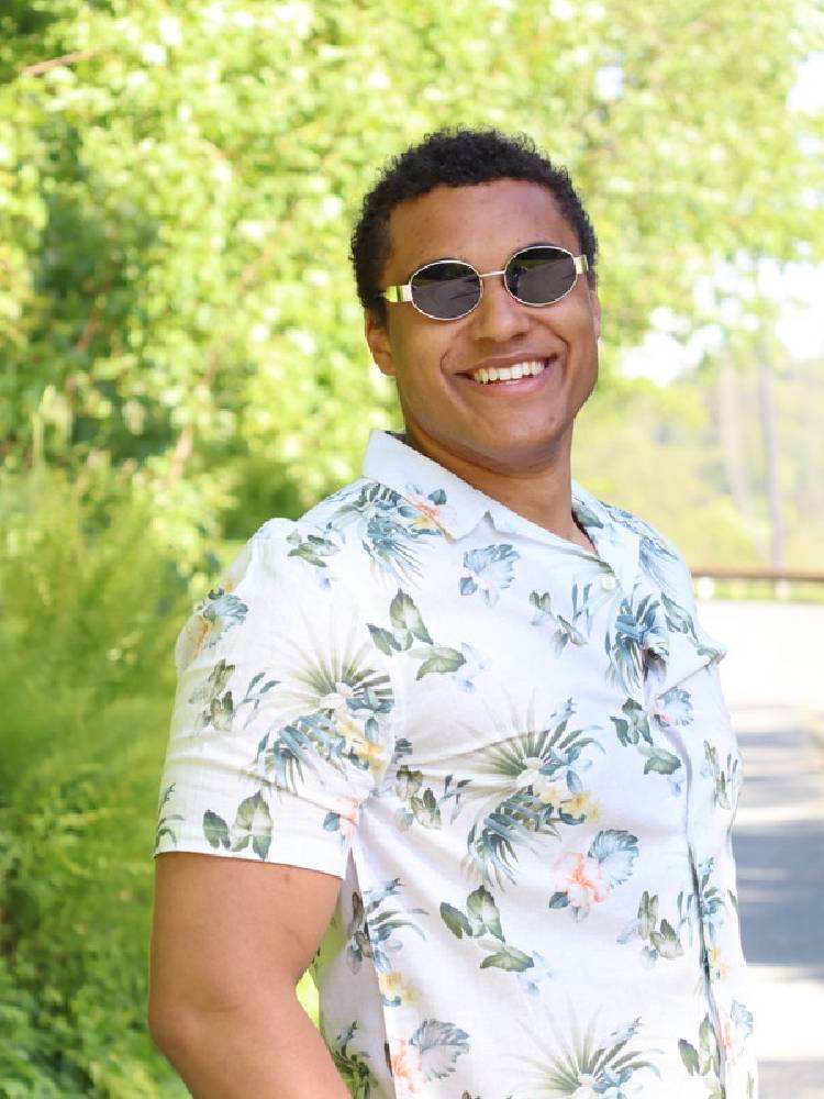 Linen blend AOP S/S shirt