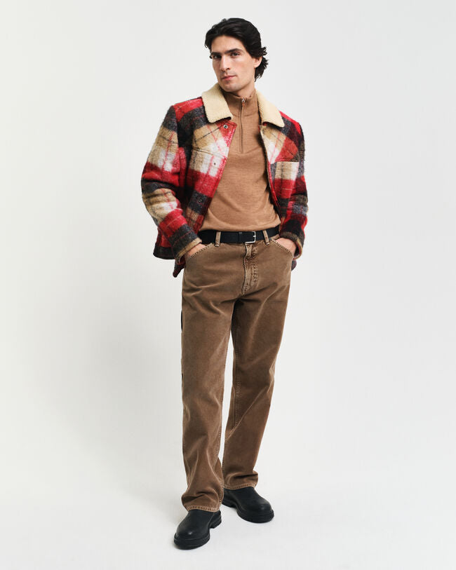 EXTRAFINE MERINO WOOL HALF ZIP