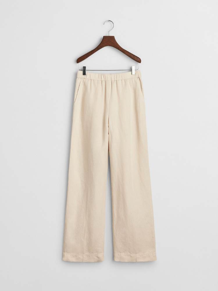 LINEN BLEND PULL ON PANTS